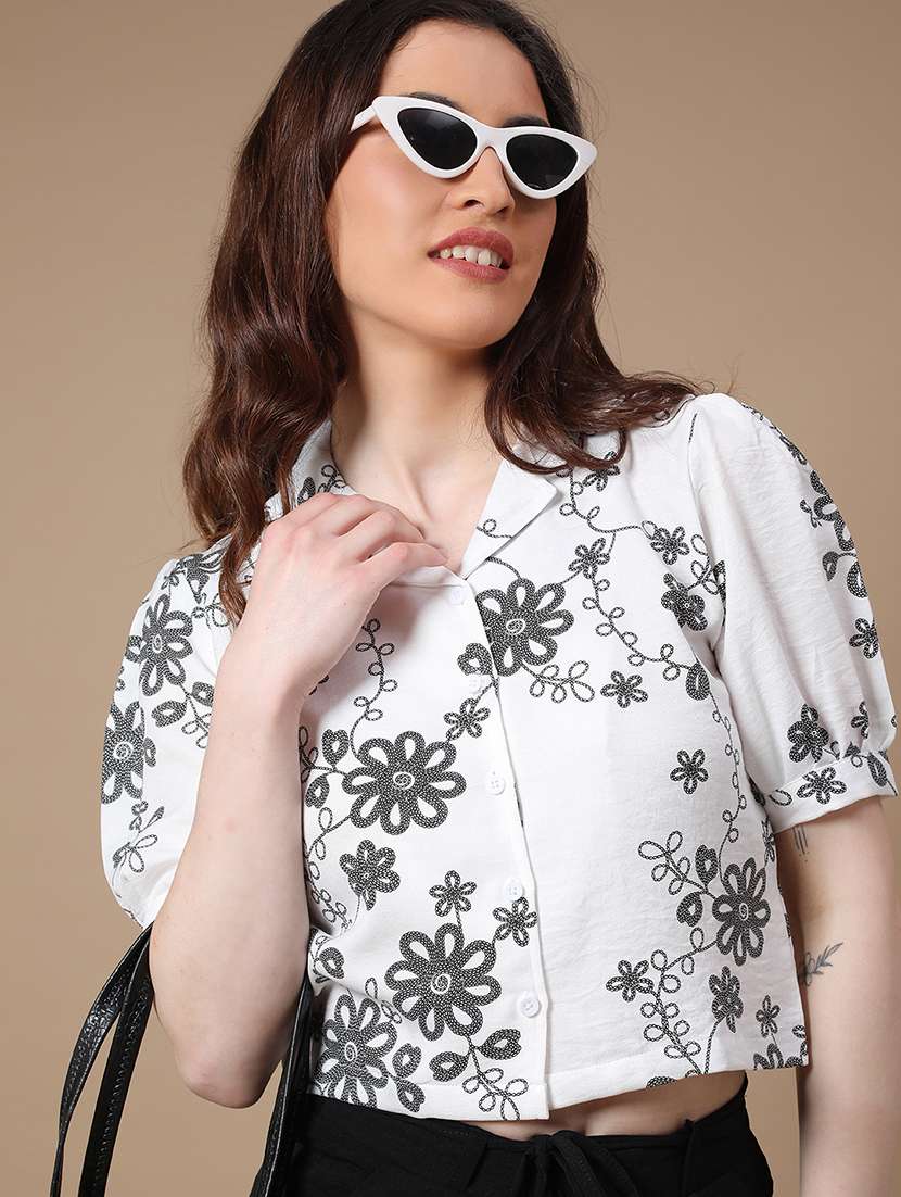 white cotton regular shirt