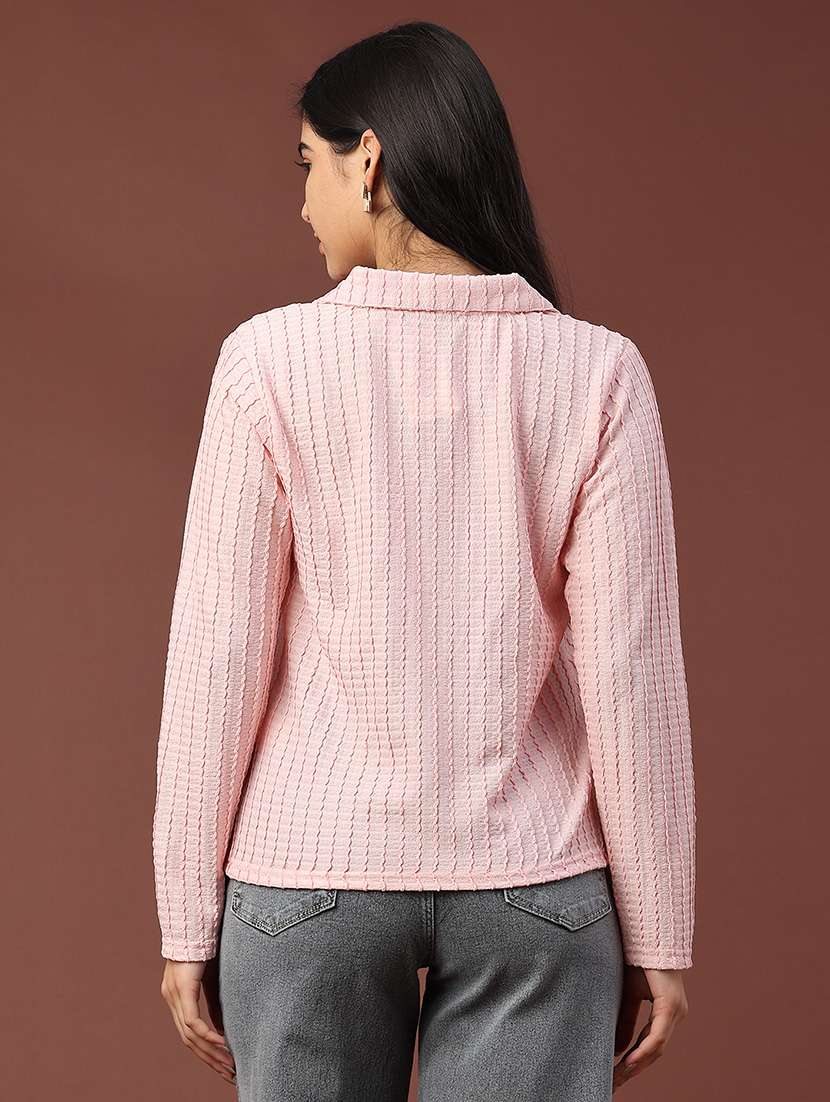 women pink polyester regular top - 22246950 -  Standard Image - 4