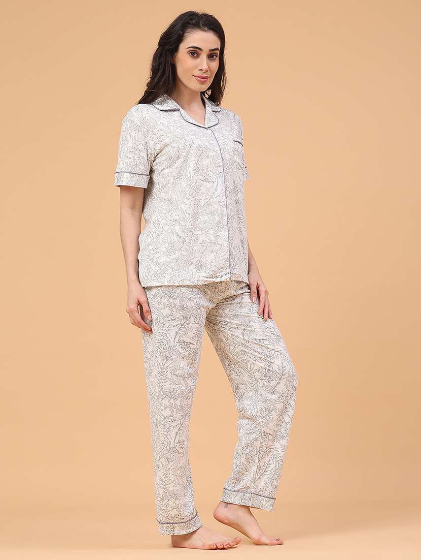 Women Printed Nightwear Pyjama Set - 22246954 -  Standard Image - 1