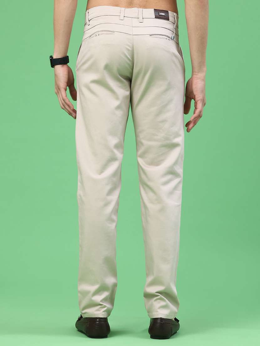 men solid mid rise chinos casual trouser - 22246996 -  Standard Image - 4