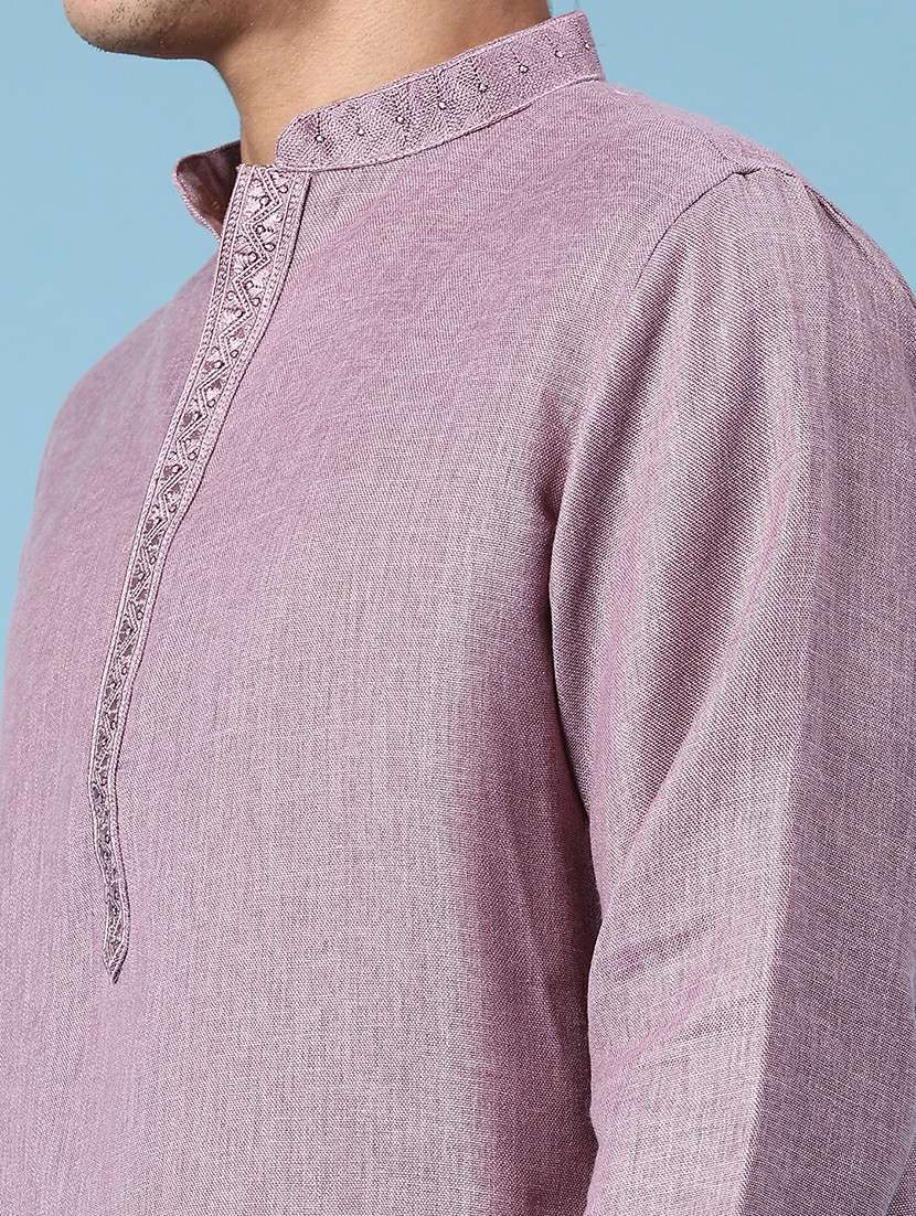 Purple Kurta Pyjama Ethnic Wear Set - 22247077 -  Standard Image - 1