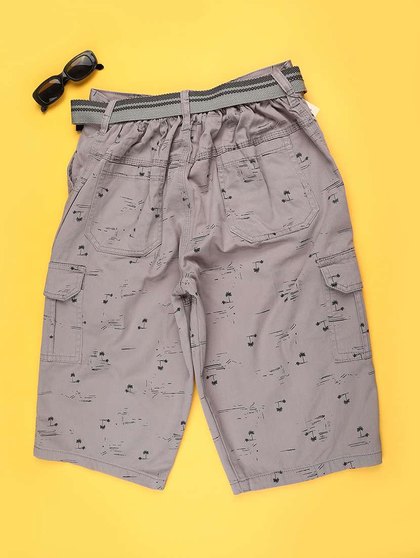 boys printed mid rise cargo short - 22247247 -  Standard Image - 1