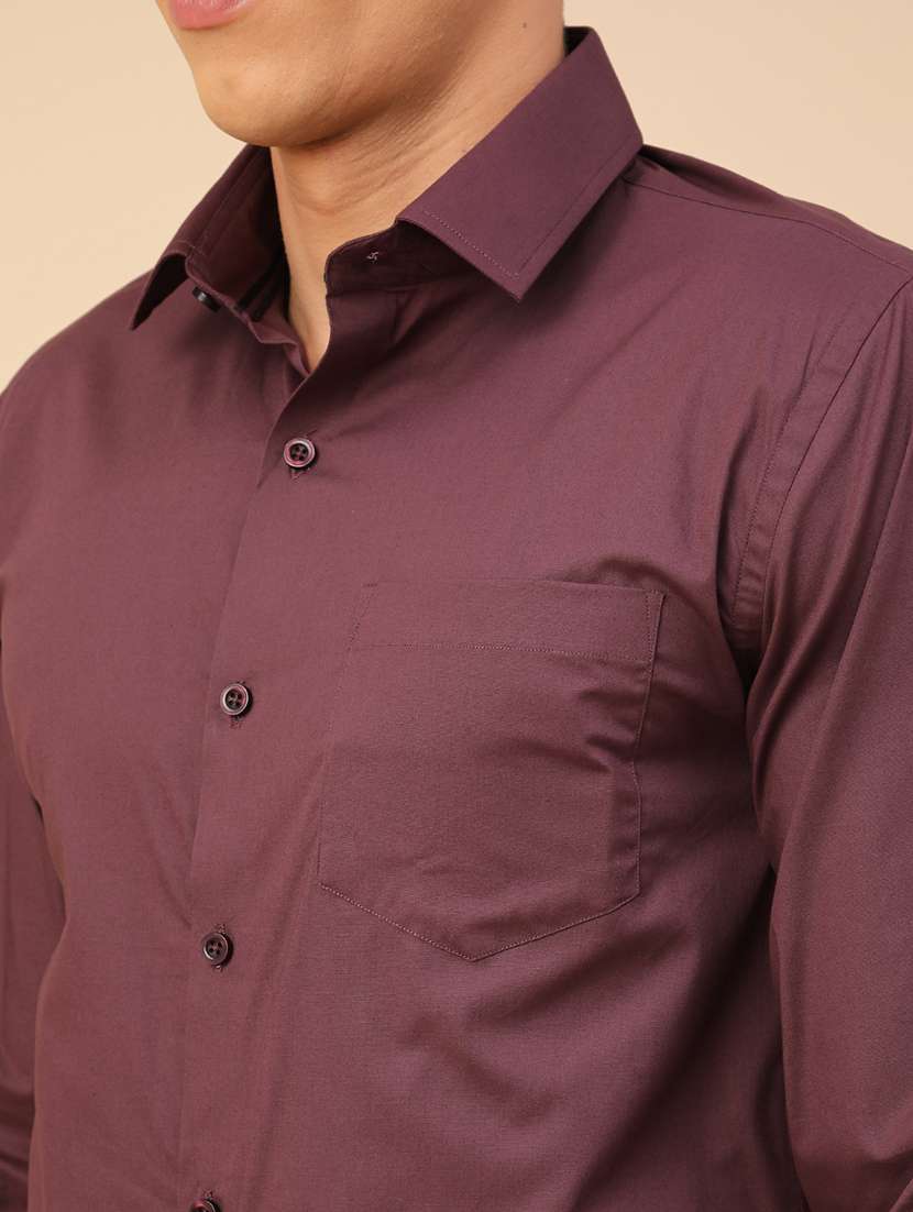men solid long sleeves slim fit formal shirt - 22247292 -  Standard Image - 1