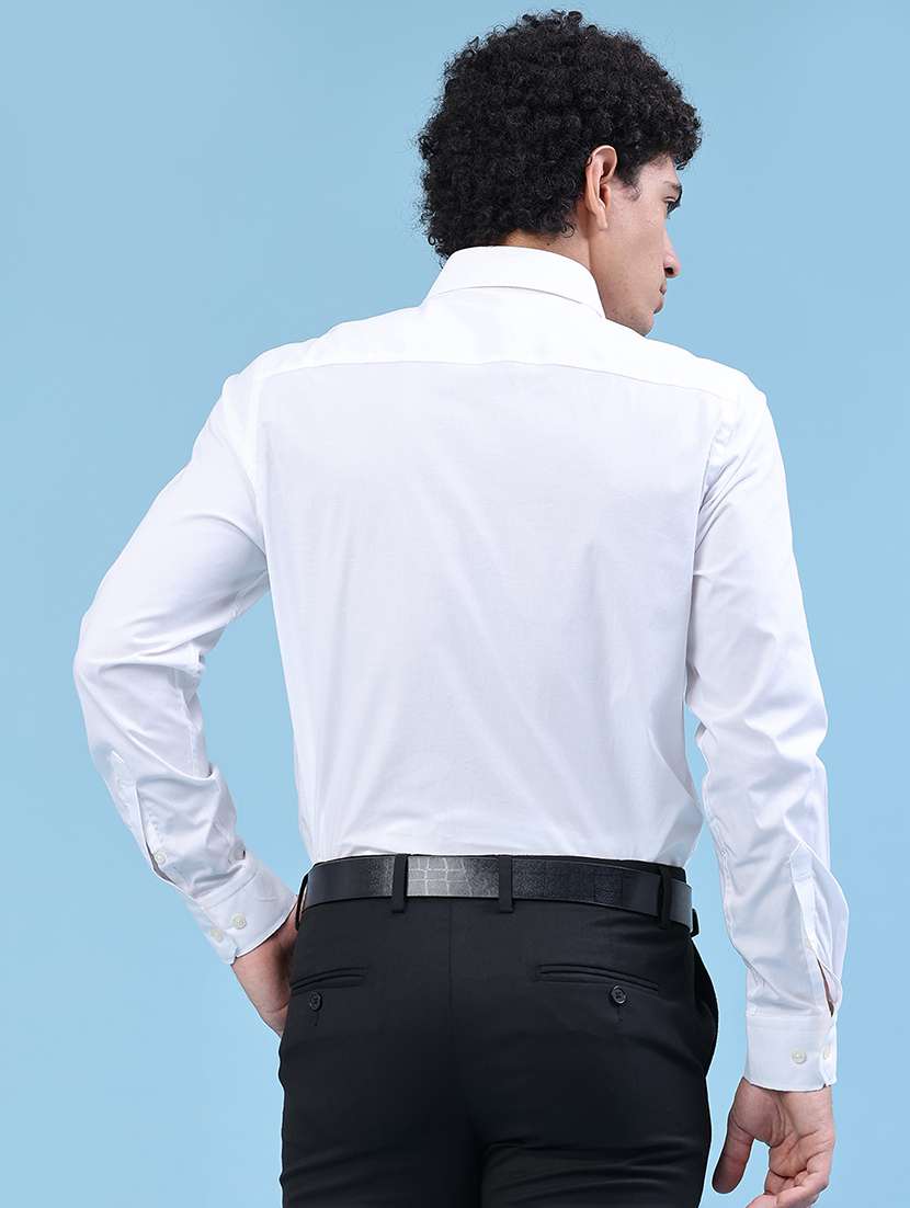 men solid long sleeves slim fit formal shirt - 22247293 -  Standard Image - 4