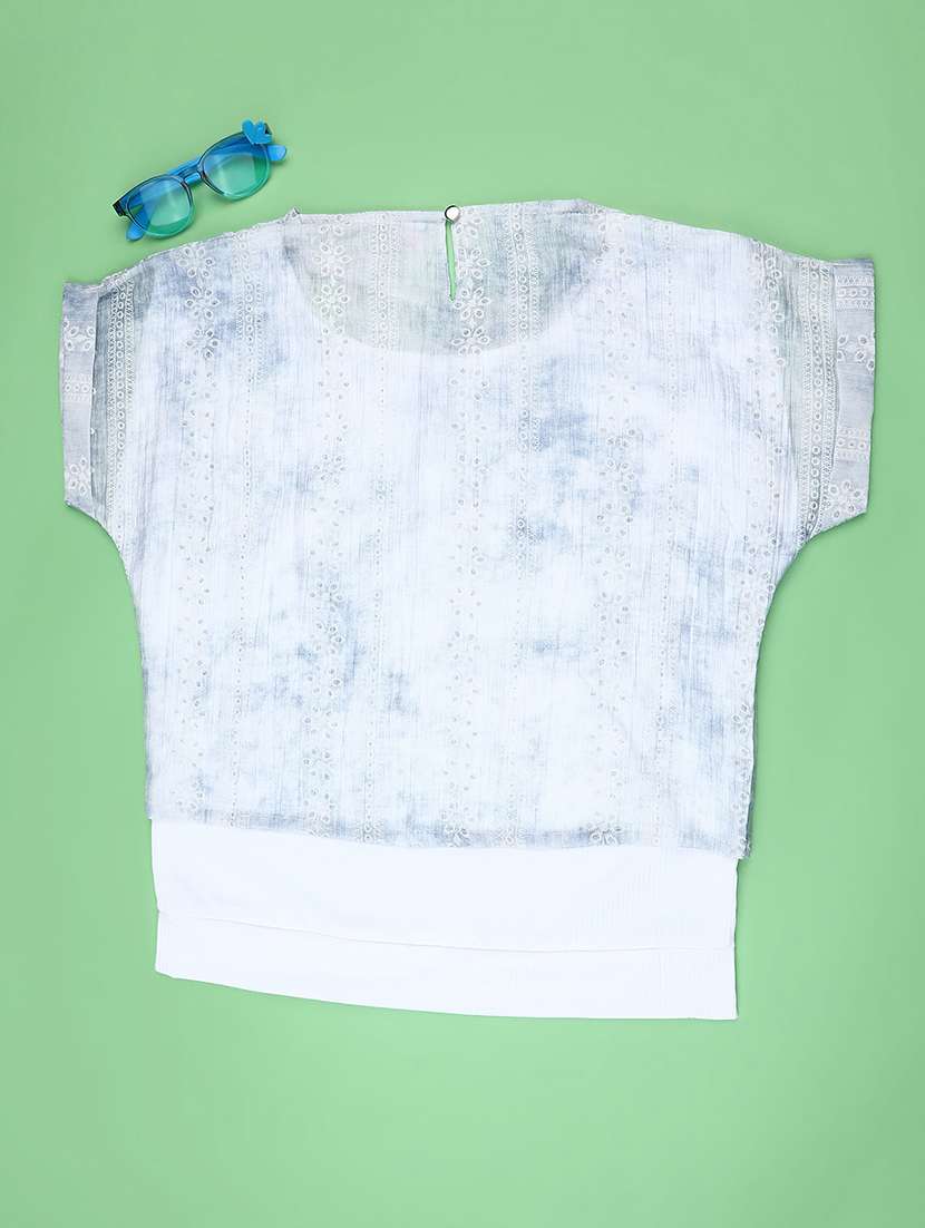 girls printed short sleeve top - 22247304 -  Standard Image - 1