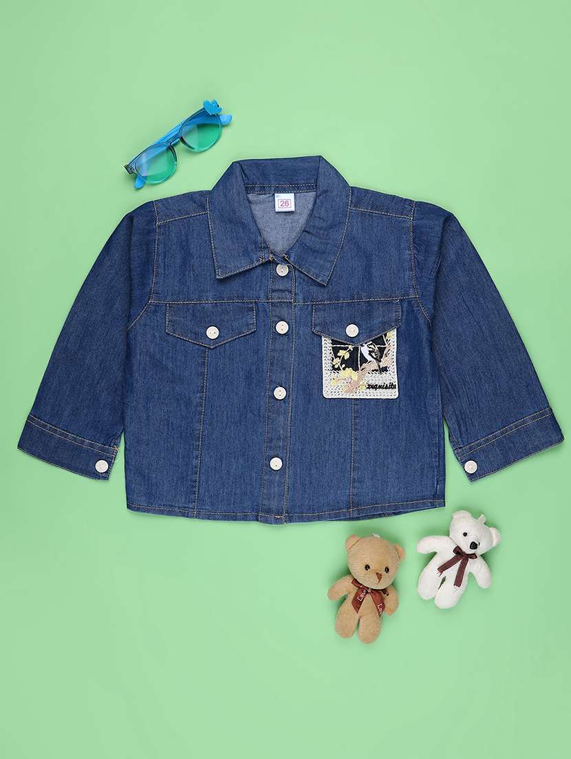 girls solid long sleeve shirt