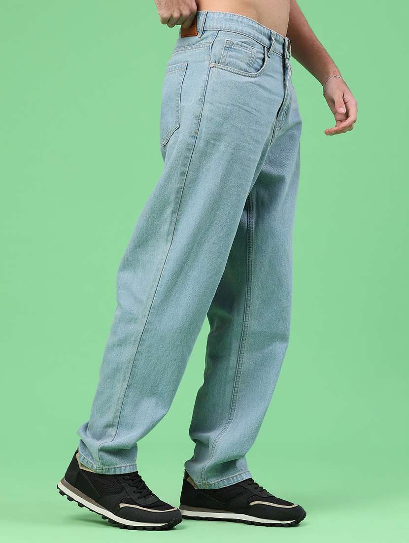 men plain mid rise full length relaxed fit jeans - 22247460 -  Standard Image - 1