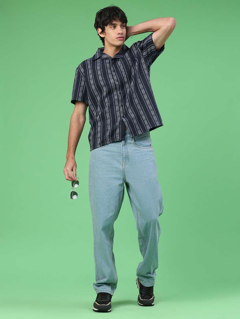 men plain mid rise full length relaxed fit jeans - 22247460 -  Standard Image - 4