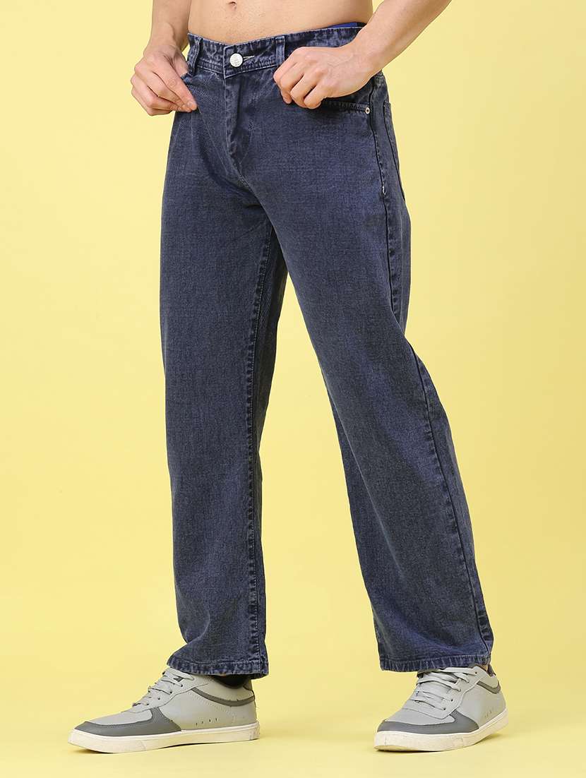 men solid mid rise straight jeans - 22247856 -  Standard Image - 1