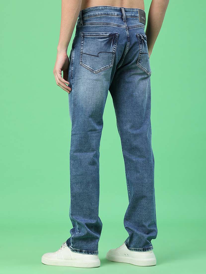 men washed mid rise full length relaxed fit jeans - 22247863 -  Standard Image - 4