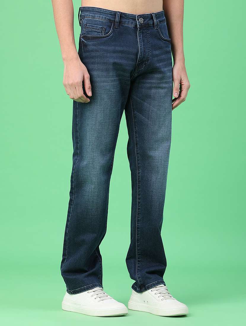 men washed mid rise full length relaxed fit jeans - 22247867 -  Standard Image - 1