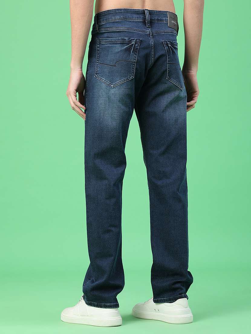men washed mid rise full length relaxed fit jeans - 22247867 -  Standard Image - 4