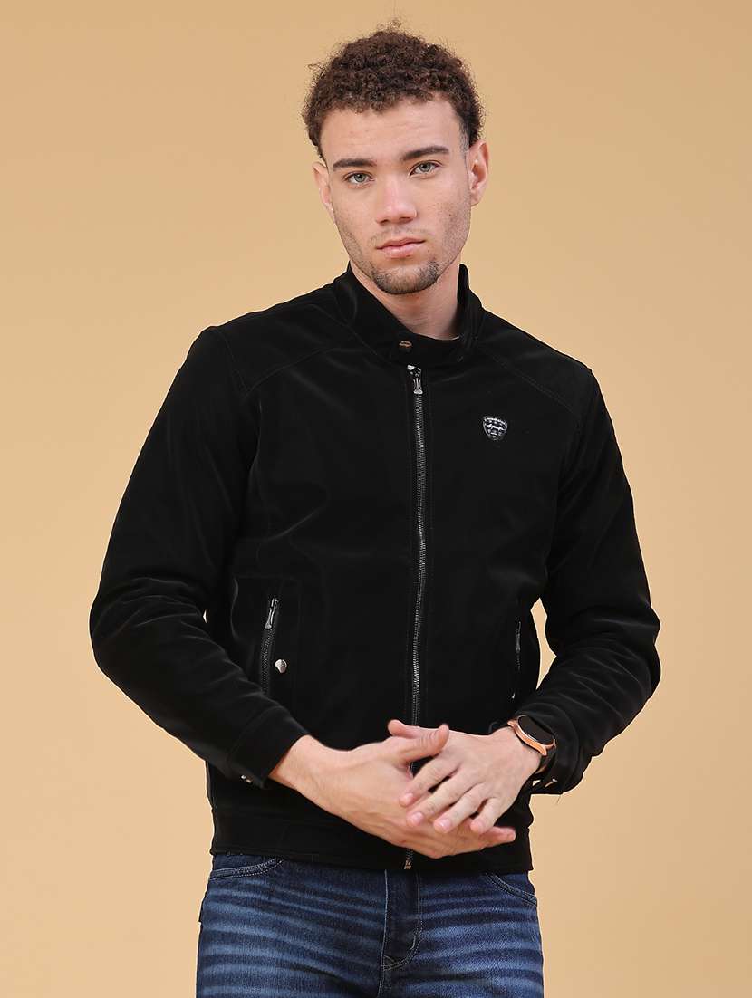 men solid long sleeve bomber jacket - 22248352 -  Standard Image - 1