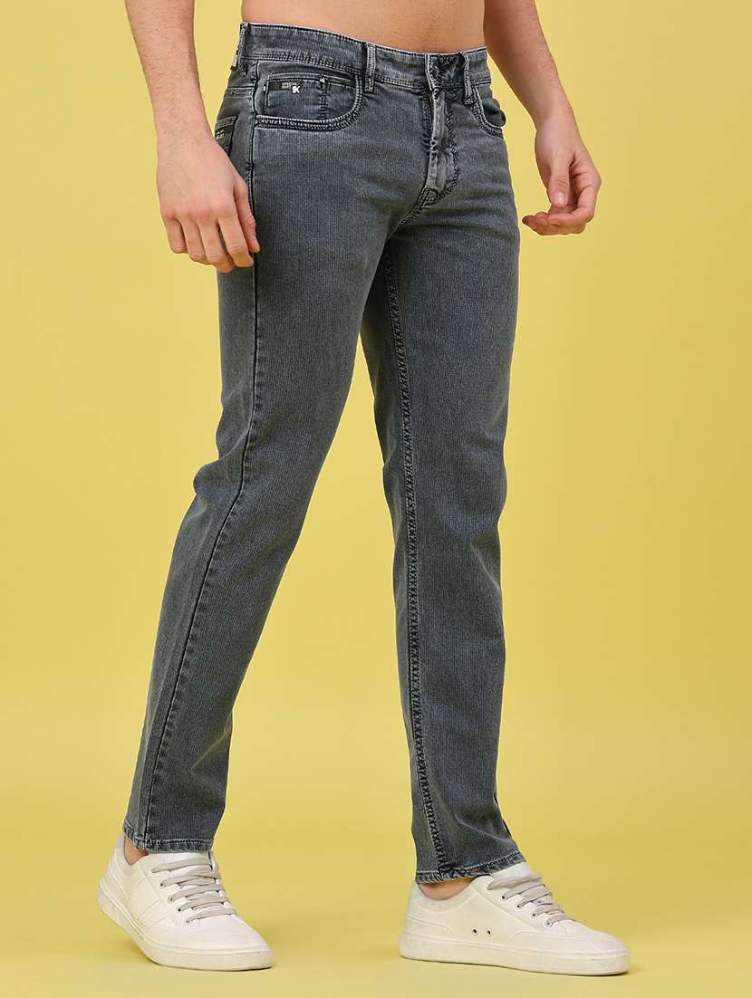 men solid mid rise slim jean - 22248407 -  Standard Image - 1
