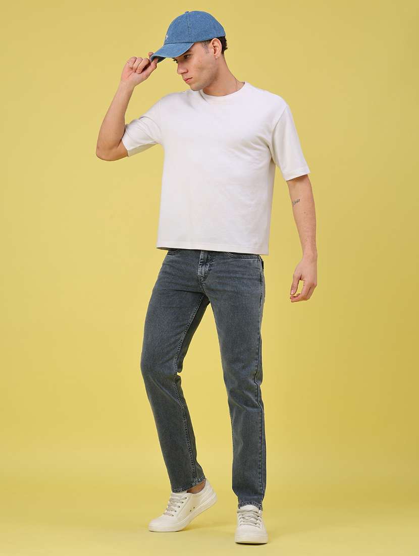 men solid mid rise slim jean - 22248407 -  Standard Image - 4