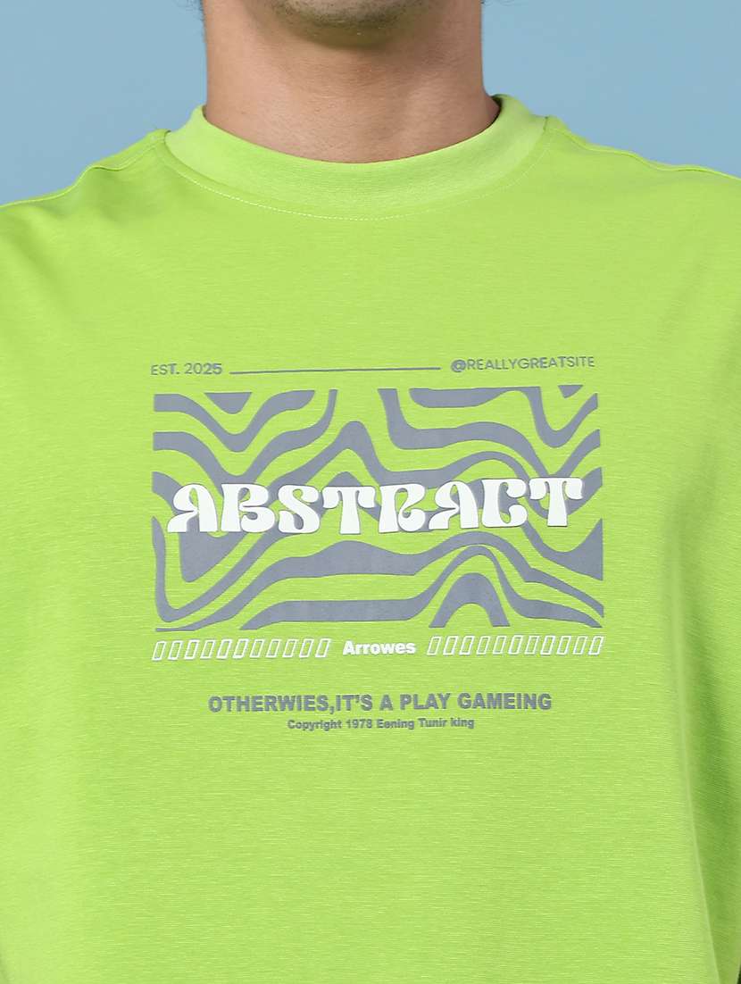 Men Printed Short Sleeves Oversized T-shirt - 22248421 -  Standard Image - 1