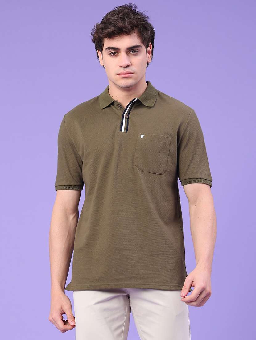 men solid short sleeve regular fit polo t-shirt - 22248492 -  Standard Image - 1