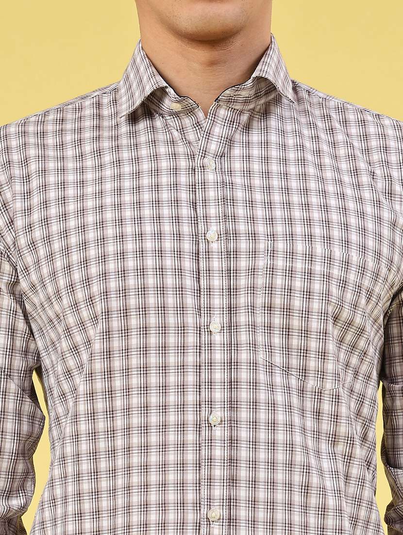 men checkered long sleeve slim fit formal shirt - 22248554 -  Standard Image - 1