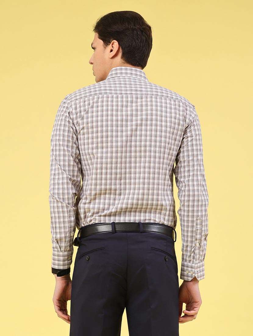 men checkered long sleeve slim fit formal shirt - 22248554 -  Standard Image - 4