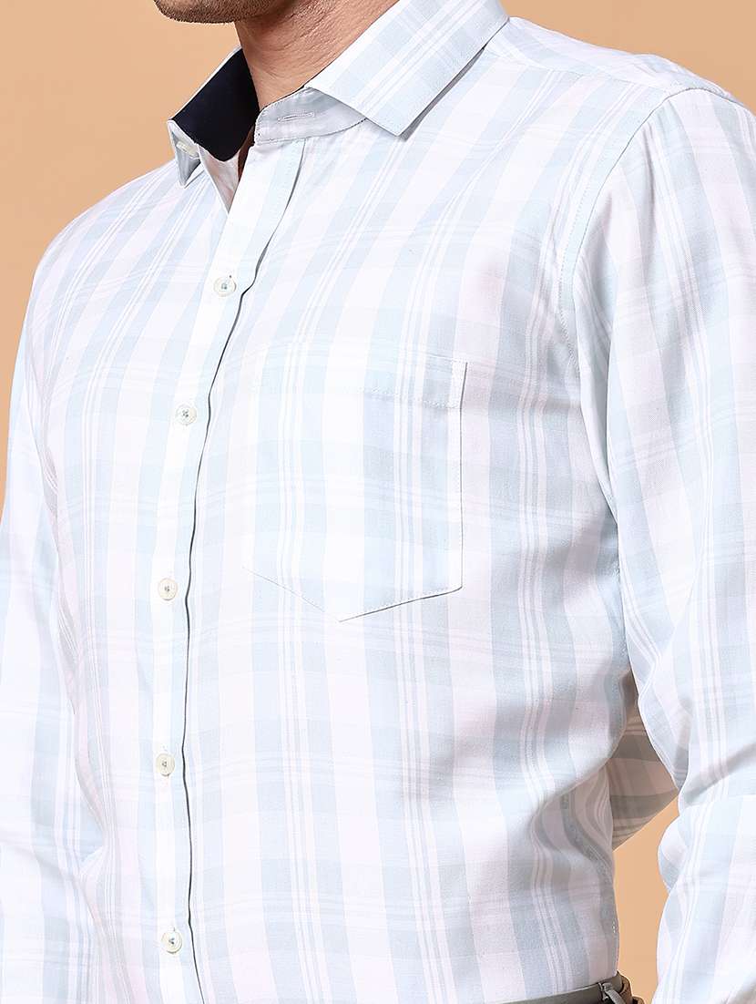 men checkered long sleeve slim fit formal shirt - 22248556 -  Standard Image - 1