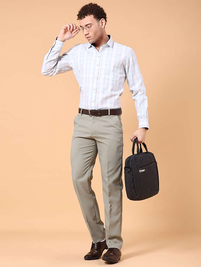 men checkered long sleeve slim fit formal shirt - 22248556 -  Standard Image - 4