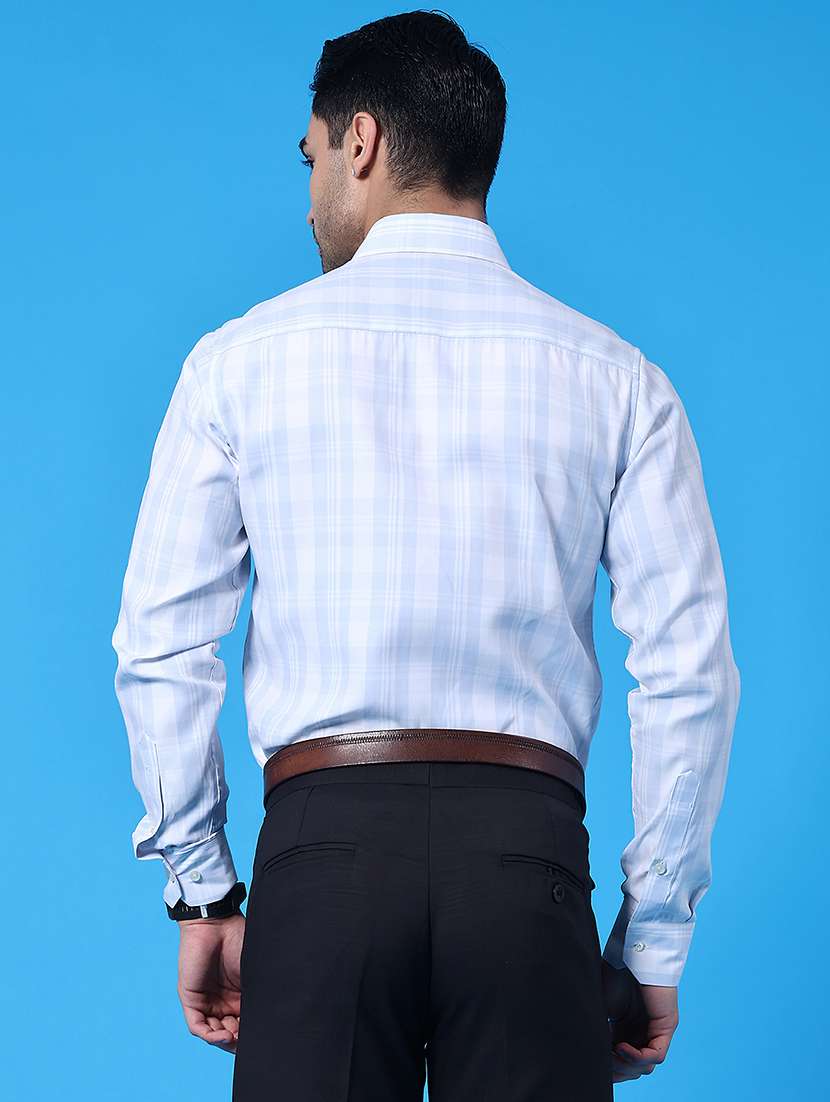 men checkered long sleeve slim fit formal shirt - 22248557 -  Standard Image - 4