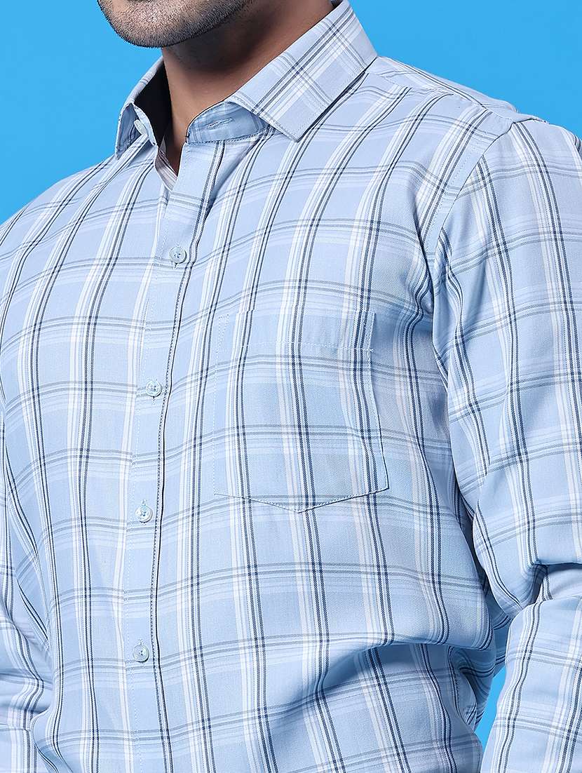 men checkered long sleeve slim fit formal shirt - 22248558 -  Standard Image - 1