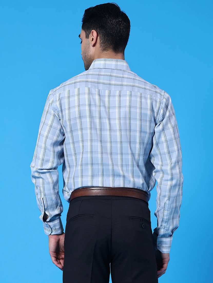 men checkered long sleeve slim fit formal shirt - 22248558 -  Standard Image - 4