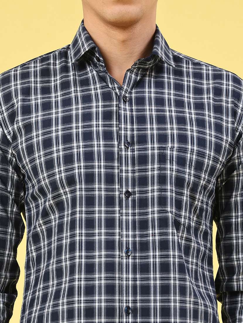 men checkered long sleeve slim fit formal shirt - 22248561 -  Standard Image - 1