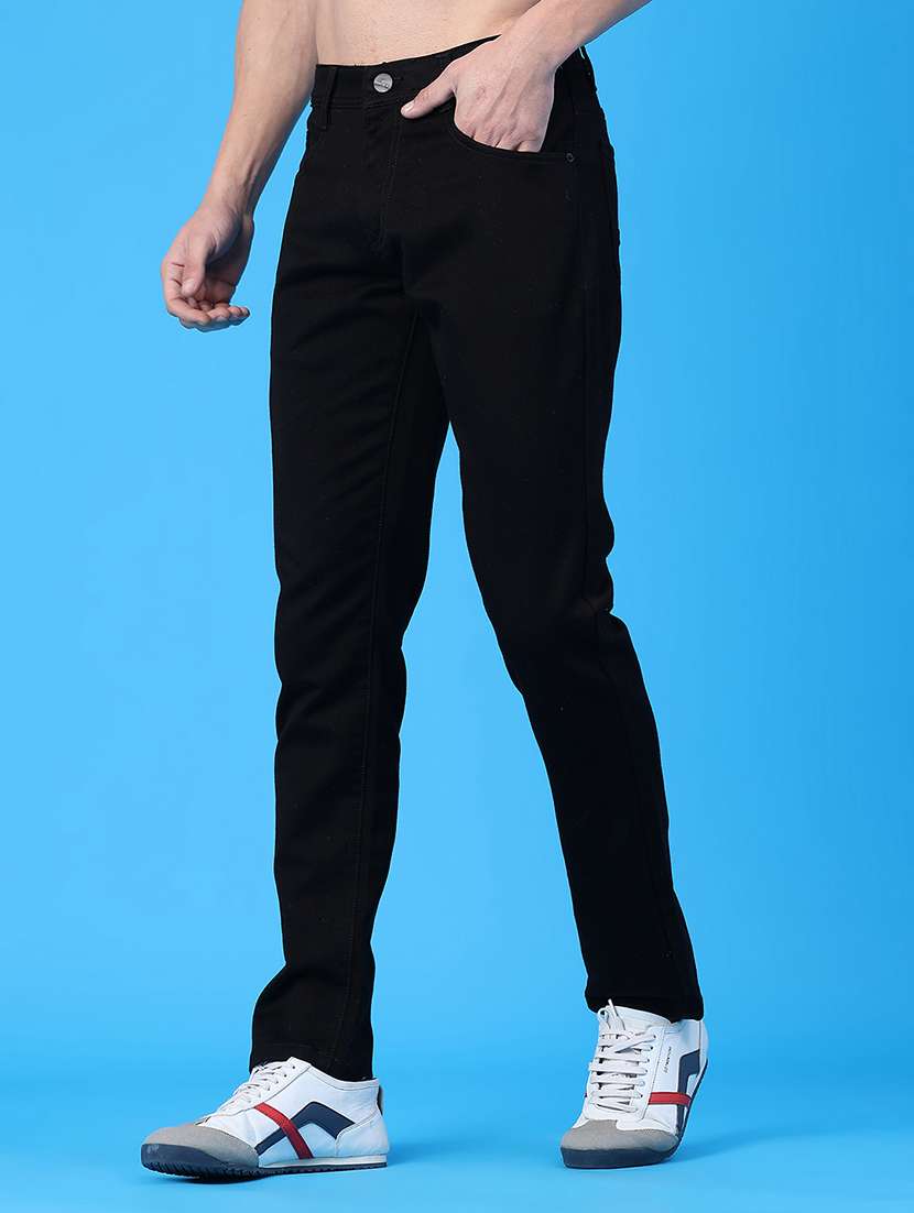 men plain mid rise full length jeans - 22248577 -  Standard Image - 1