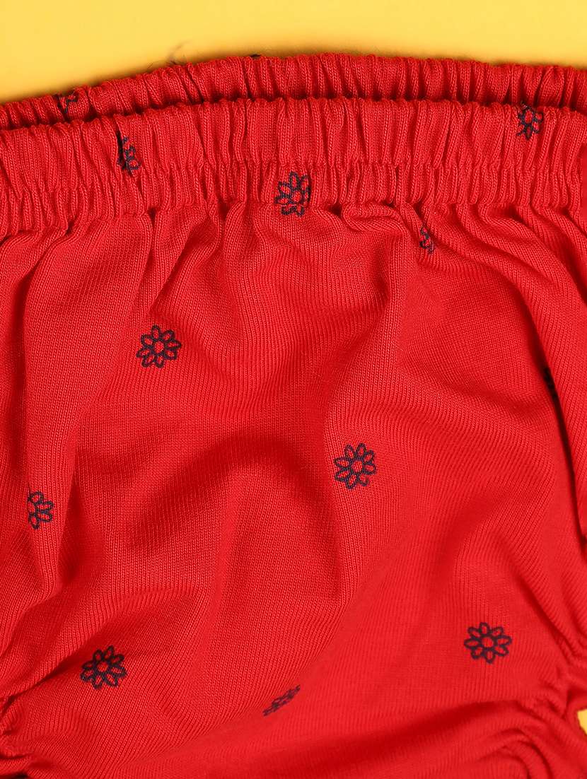 girls printed puff sleeves dungaree dress with bloomer - 22248631 -  Standard Image - 4