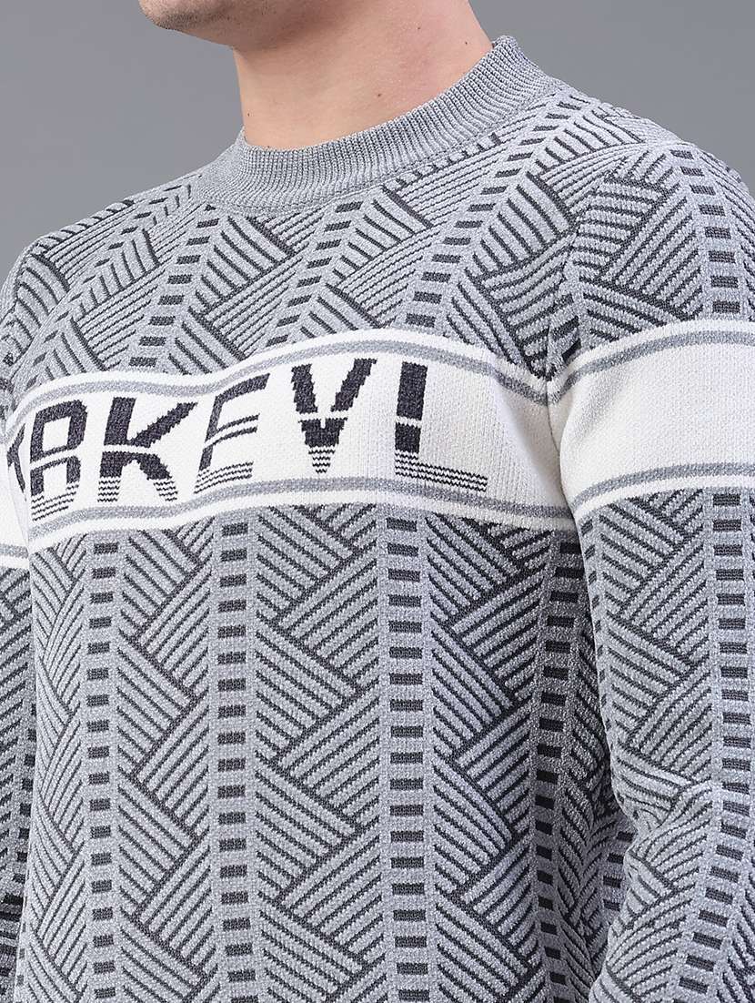 men self design long sleeve regular fit pullover  - 22248652 -  Standard Image - 4