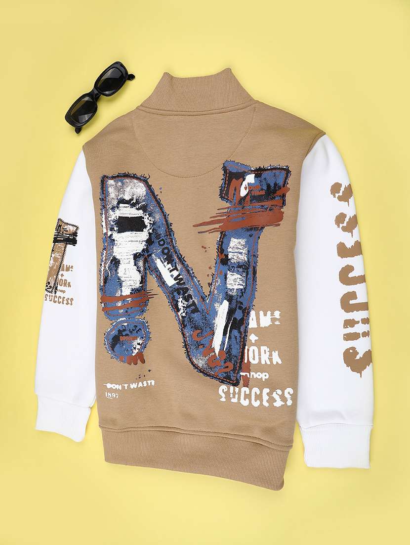 boys printed long sleeve varsity jacket - 22248675 -  Standard Image - 1