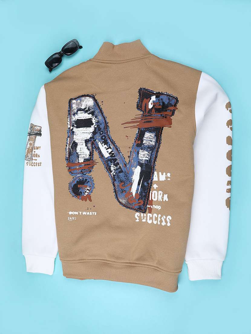 boys printed long sleeve varsity jacket - 22248734 -  Standard Image - 1