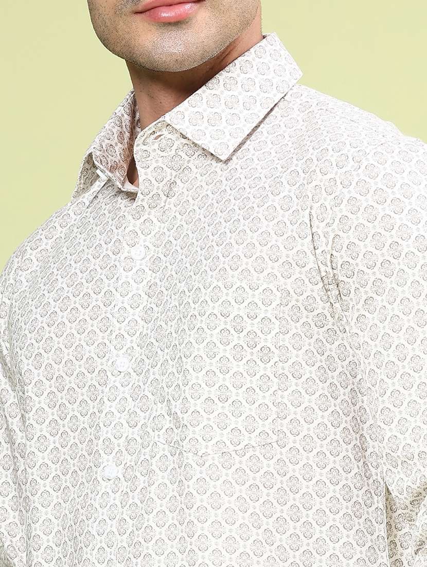 men beige cotton casual shirt - 22248781 -  Standard Image - 1
