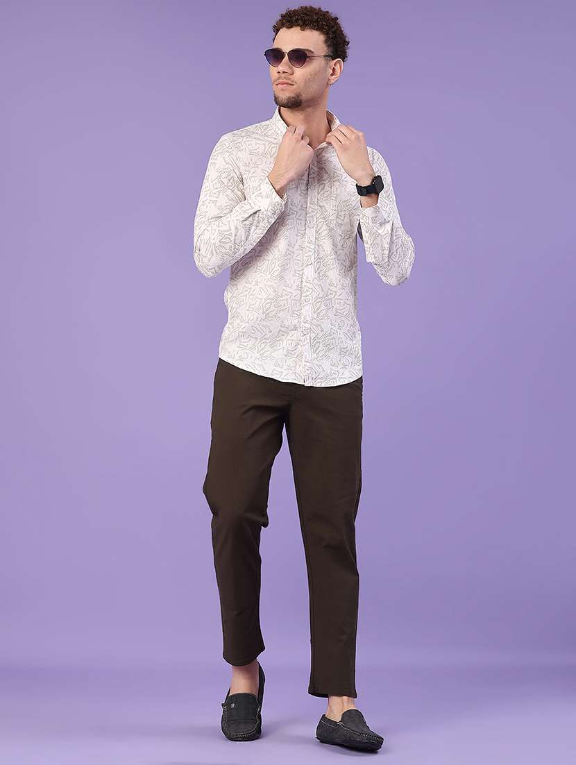 men white cotton casual shirt - 22248802 -  Standard Image - 4