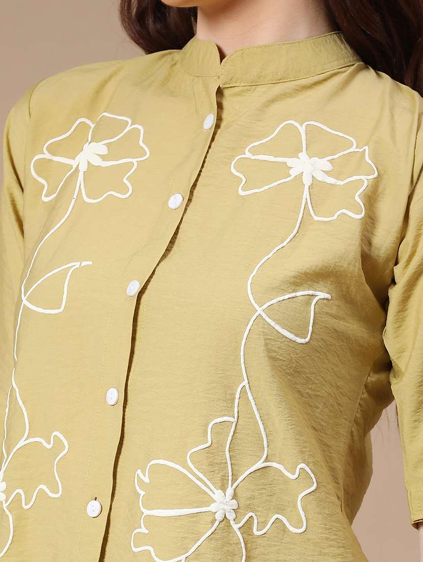 green cotton regular shirt - 22248829 -  Standard Image - 1