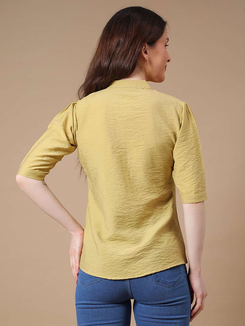 green cotton regular shirt - 22248829 -  Standard Image - 4