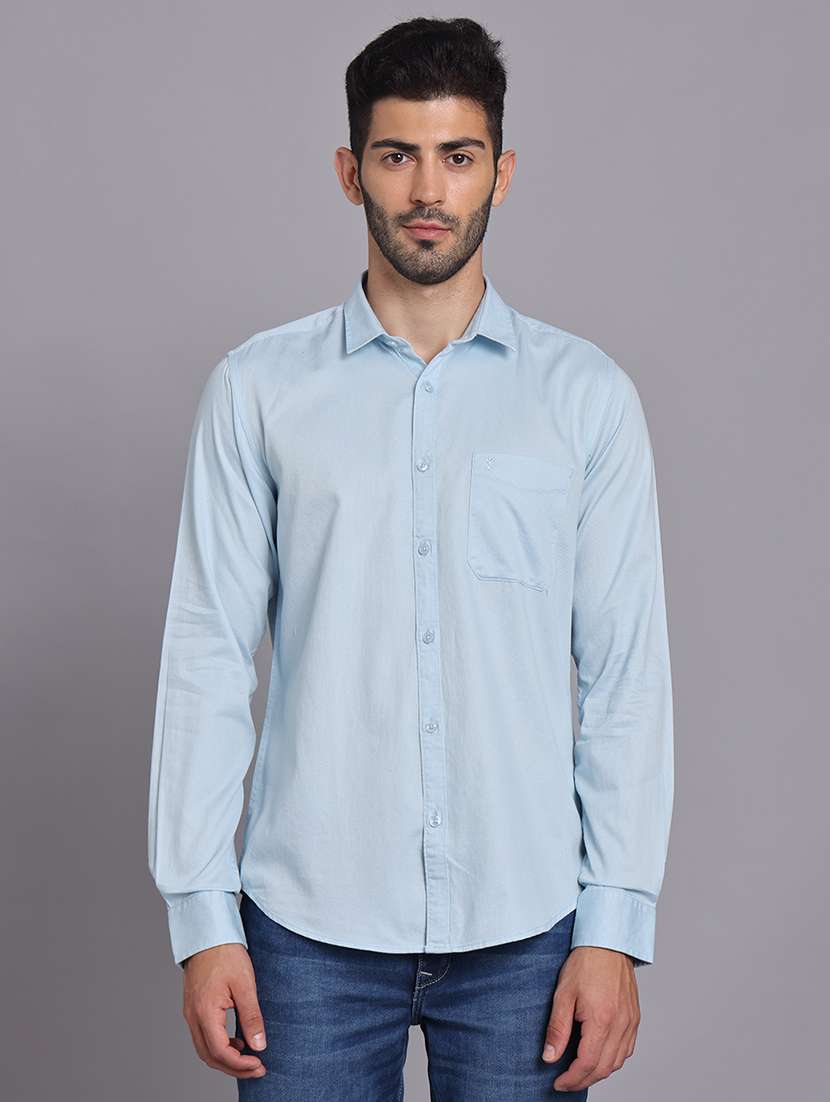men collared long sleeve regular fit shirt - 22248869 -  Standard Image - 1