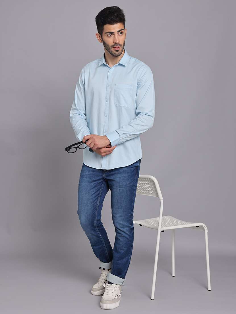 men collared long sleeve regular fit shirt - 22248869 -  Standard Image - 6