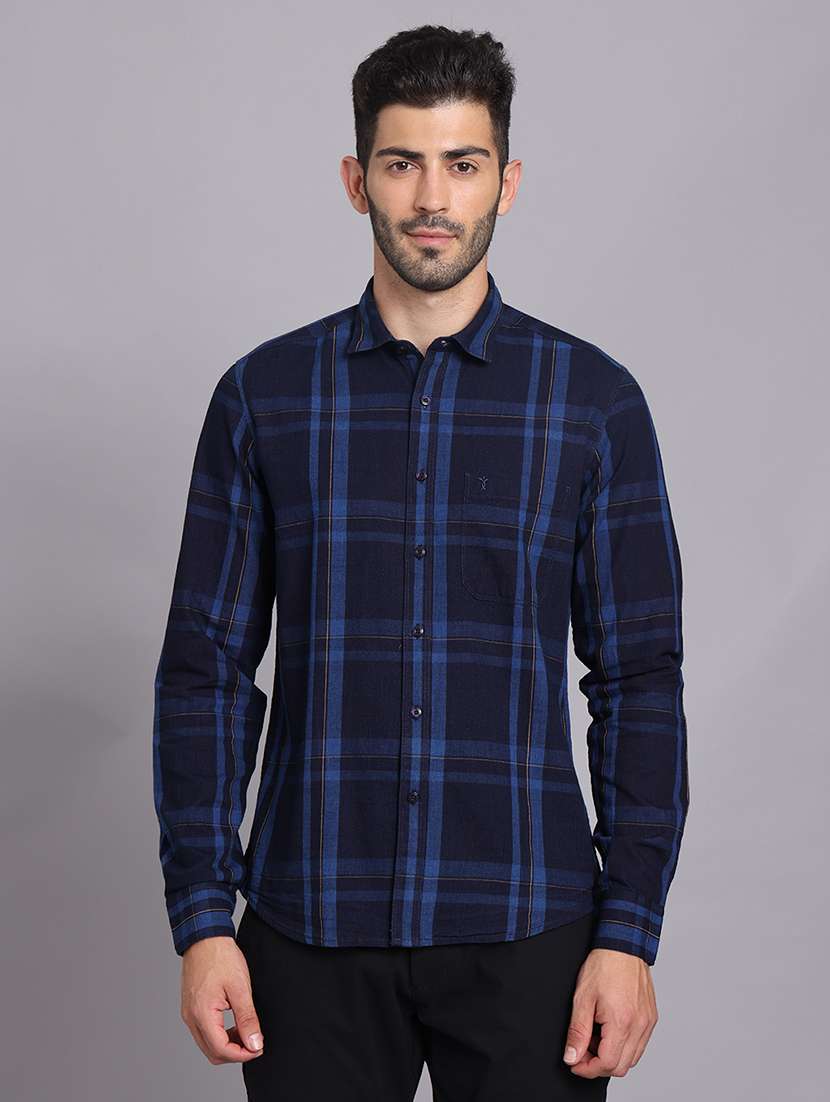 Men Collared Long Sleeve Regular Fit Shirt - 22248872 -  Standard Image - 1