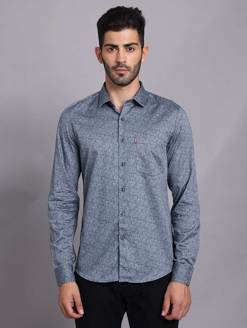 men collared long sleeve regular fit shirt - 22248875 -  Standard Image - 1