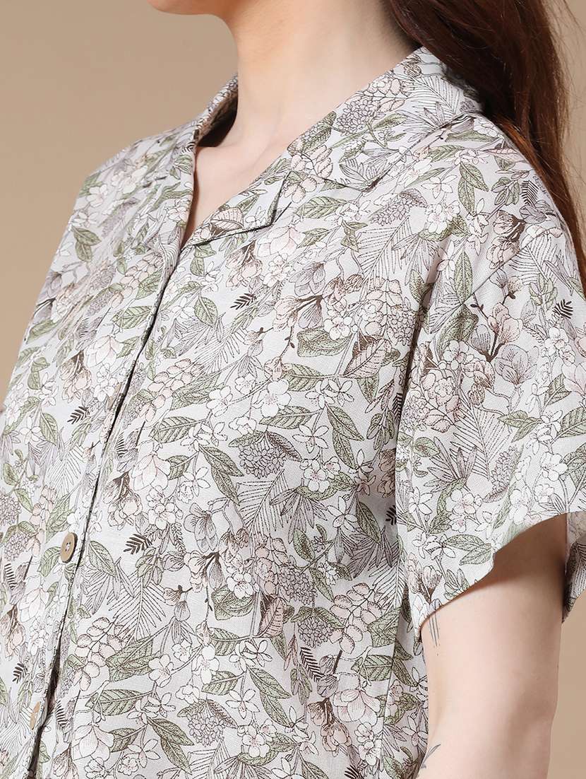 off white cotton regular shirt - 22248881 -  Standard Image - 1