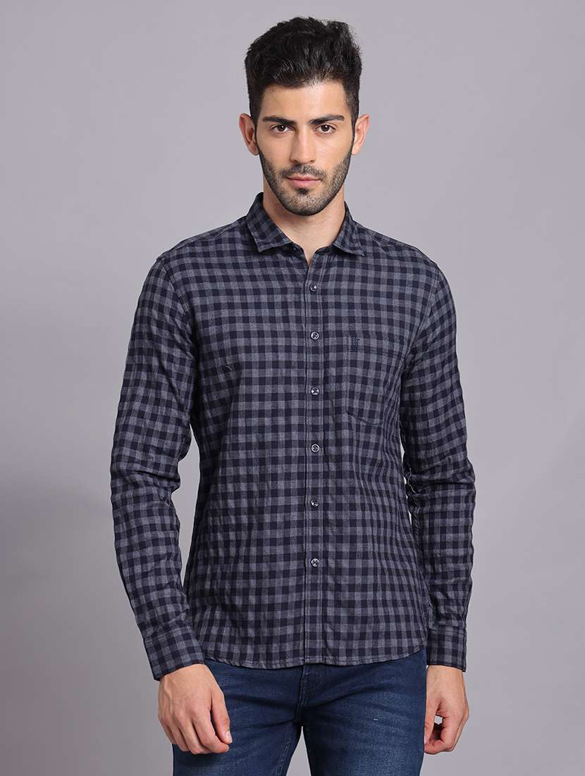 men collared long sleeve regular fit shirt - 22248886 -  Standard Image - 1