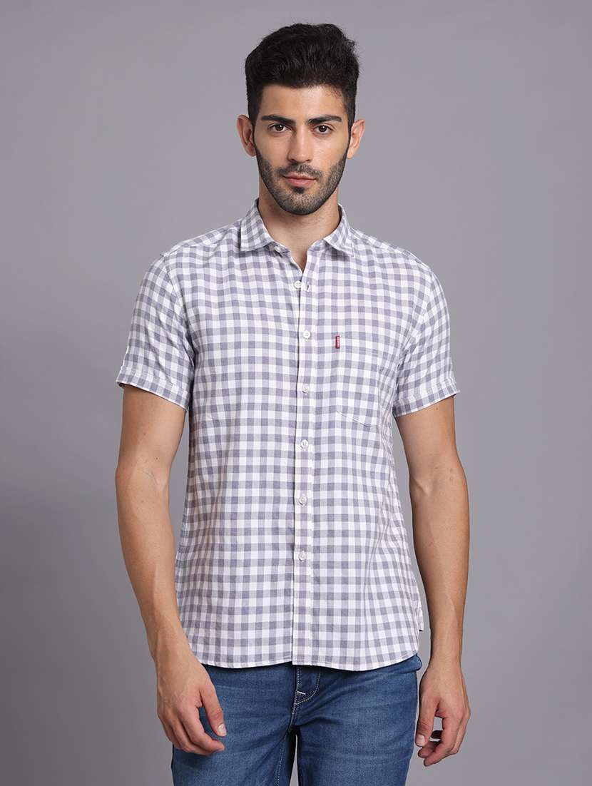 men collared short sleeve regular fit shirt - 22248887 -  Standard Image - 1