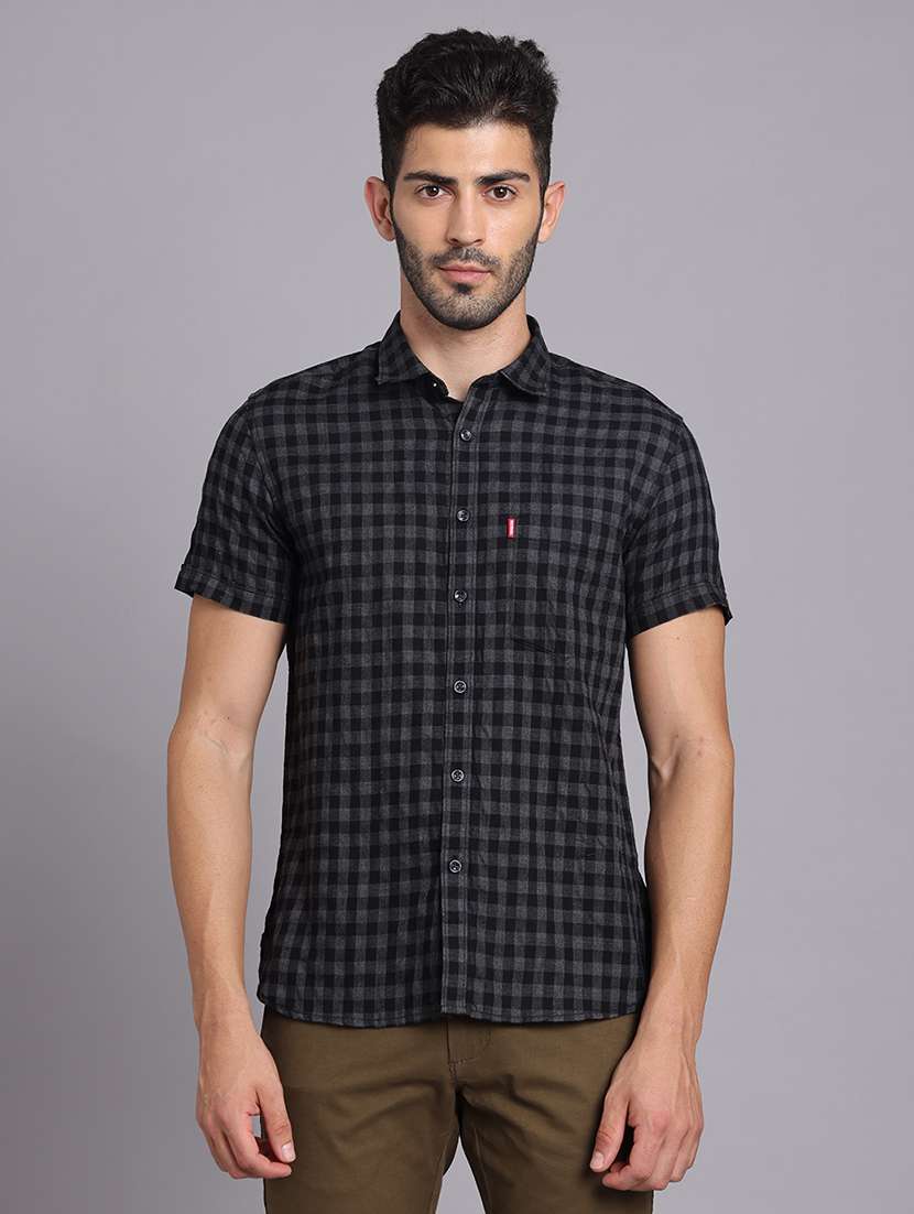 men collared short sleeve regular fit shirt - 22248888 -  Standard Image - 1