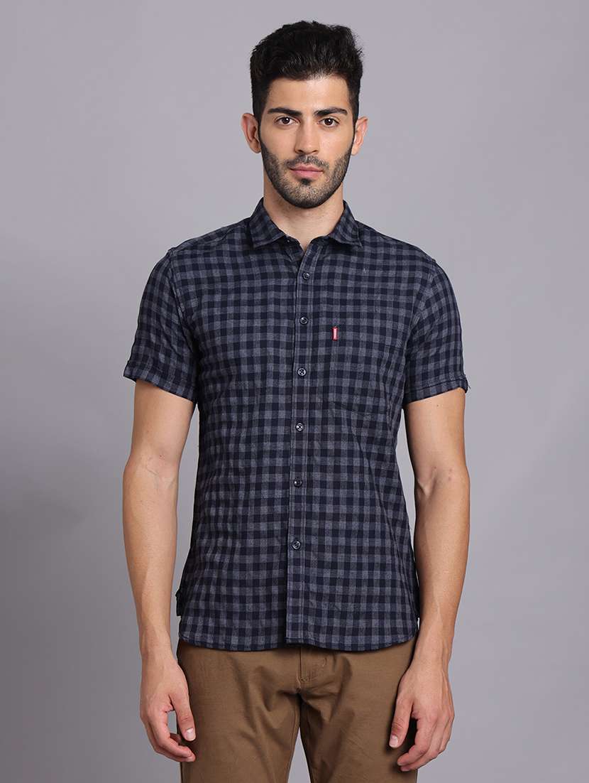 men collared short sleeve regular fit shirt - 22248889 -  Standard Image - 1