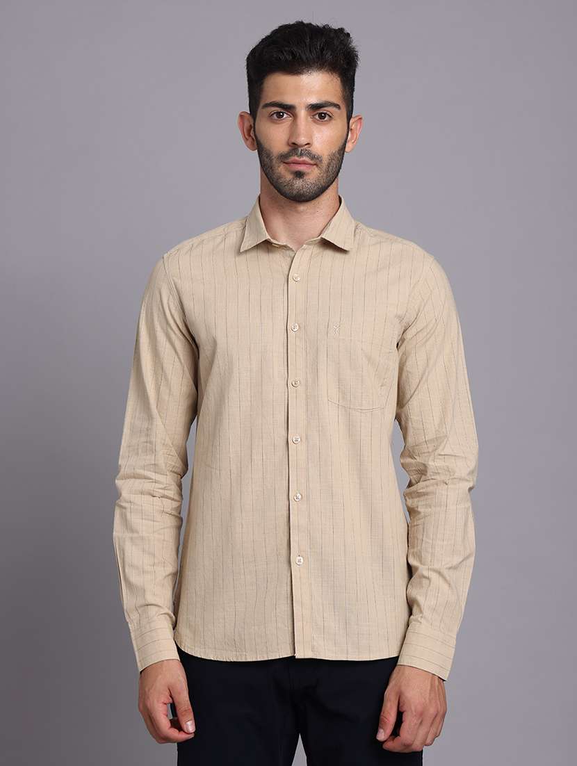men collared long sleeve regular fit shirt - 22248894 -  Standard Image - 1