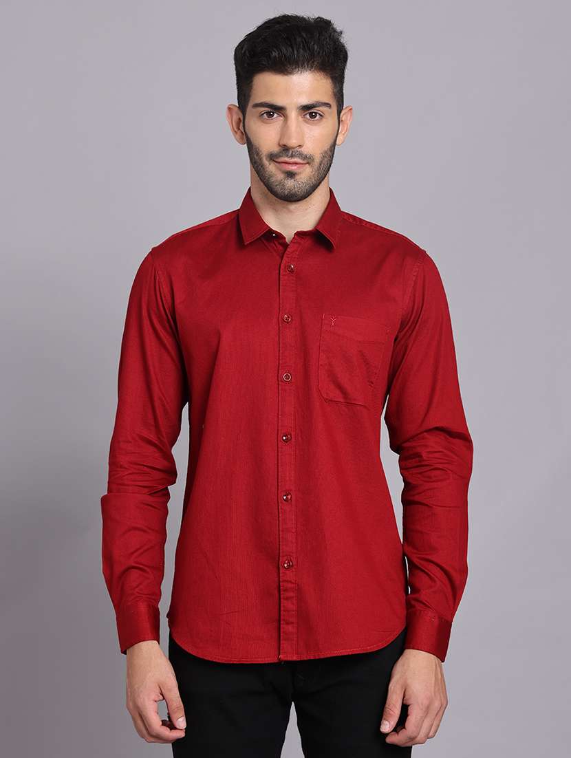 men collared long sleeve regular fit shirt - 22248911 -  Standard Image - 1