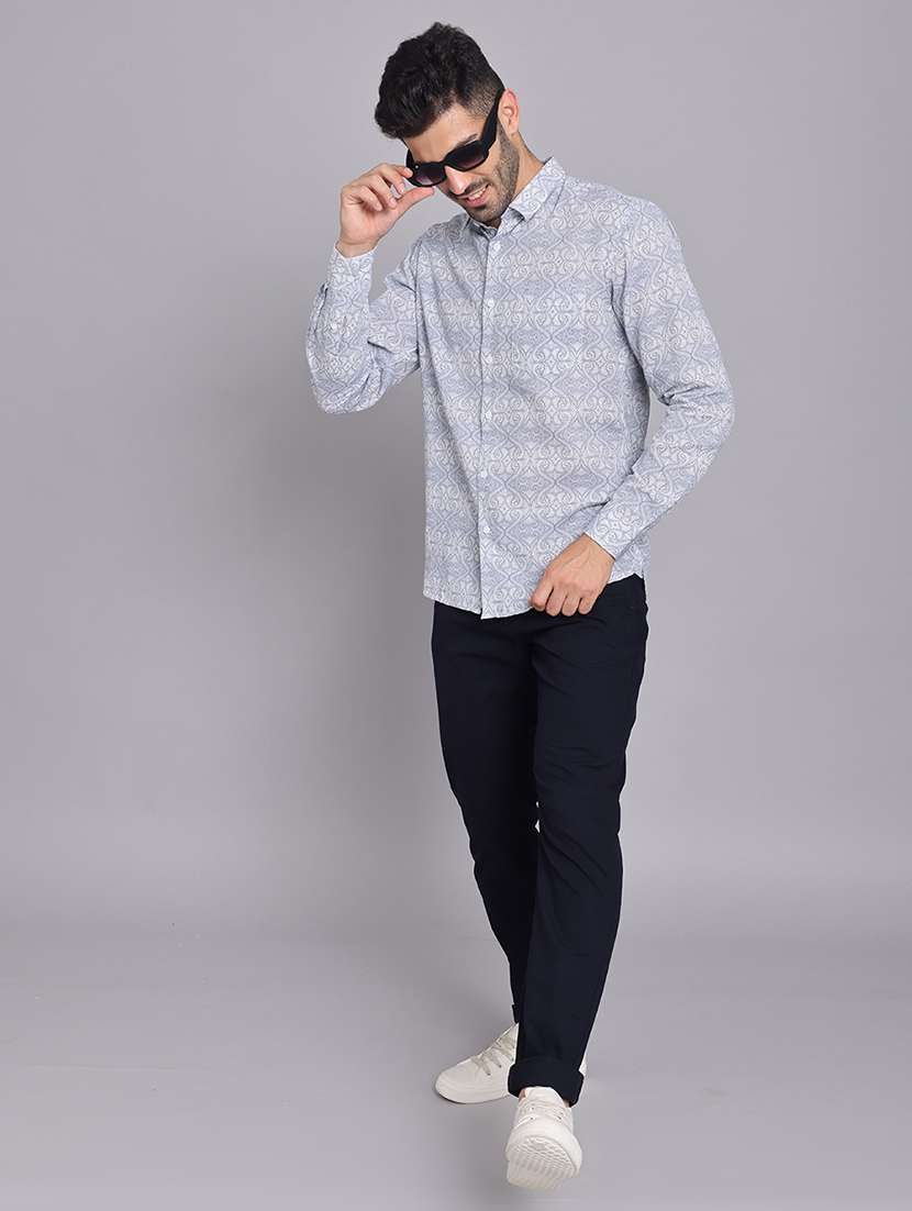 men solid mid rise slim fit trouser - 22248914 -  Standard Image - 6